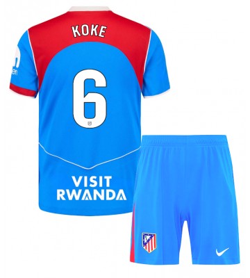 Atletico Madrid Koke #6 Tredjeställ Barn 2025-26 Kortärmad (+ Korta byxor)